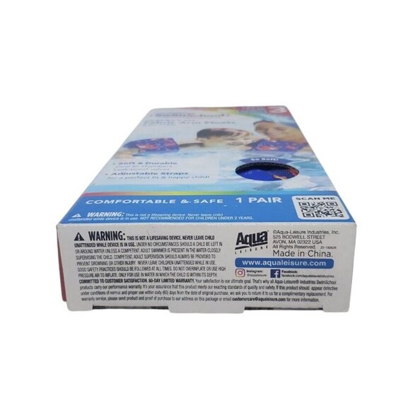 The Original SwimSchool Fabric Arm Floats Level 3 30-50 Lbs Dual Air Chambers - Picture 3 of 3